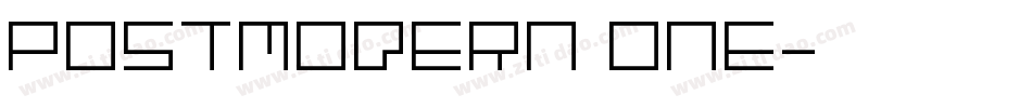 Postmodern One字体转换